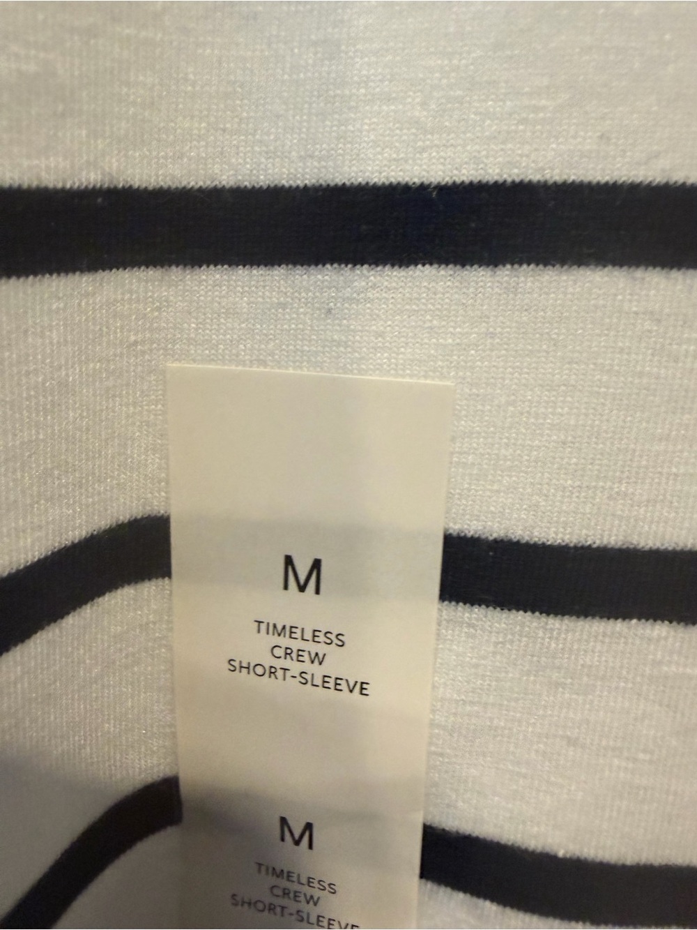 Banana Republic White Tee with Black Stripe Detail - Picture 5 of 5